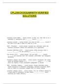 CPL250 CH3 EXAM WITH VERIFIED SOLUTIONS