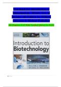 Test Bank for Introduction to Biotechnology&comma; 4th Edition by William Thieman ISBN 9780134650197 Chapter 1-13 &vert; Complete Guide A&plus;