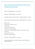 EXSC 221 EXAM QUESTIONS 2025-2026 WITH COMPLETE SOLUTIONS