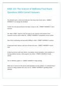 EXSC 221 The Science of Wellness Final Exam Questions With Correct Answers