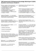 OAE Assessment of Professional Knowledge&colon; Multi-Age K-12 &lpar;004&rpar; Questions and Answers Graded A&plus;