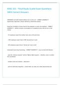 EXSC 221 - Final Study Guide Exam Questions With Correct Answers 