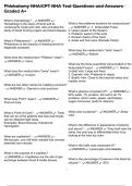 Phlebotomy NHA&sol;CPT NHA Test Questions and Answers Graded A&plus;