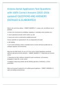 Arizona Aerial Applicators Test Questions with 100- Correct Answers &lpar;2025-2026 updated&rpar; QUESTIONS AND ANSWERS &lpar;DETAILED & ELABORATED&rpar;&period;
