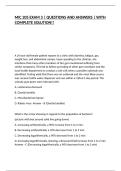 MIC 205 EXAM 3 &vert; QUESTIONS AND ANSWERS &vert; WITH COMPLETE SOLUTION&excl;&excl;