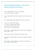Kentucky Pesticide Category 11 Aerial Exam Questions With Correct Answers