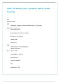 SNHD Protocols Exam Questions With Correct Answers 