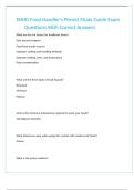 SNHD Food Handler-s Permit Study Guide Exam Questions With Correct Answers