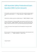 ASP Associate Safety Professional Exam Question With Correct Answers 