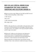 BIOD 152 LAB 2 SPECIAL SENSES EXAM EXAMINATION TEST 2026 COMPLETE QUESTIONS AND SOLUTIONS GRADED A