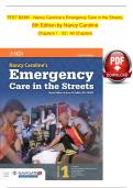 Nancy Caroline&rsquo;s Emergency Care in the Streets 8th Edition Test Bank by Nancy L&period; Caroline & American Academy of Orthopaedic Surgeons &ndash; Latest Update 2026 &vert; Exam Prep & Practice Questions