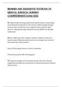 BRUNNER AND SUDDARTHS TEXTBOOK OF MEDICAL SURGICAL NURSING COMPREHENSIVE EXAM 2026