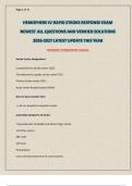 HEMISPHERE IV-RAPID STROKE RESPONSE EXAM NEWEST ALL QUESTIONS AND VERIFIED SOLUTIONS 2026-2027 LATEST UPDATE THIS YEAR