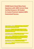  CHAM Exam&vert; Brand New Exam Questions with 100&percnt; Correct Clear Verified Answers&vert; All Graded A&plus;&vert;Latest Premium Update&vert;100&percnt; Guaranteed Success&period;