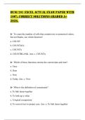BUSI 201 EXCEL ACTUAL EXAM PAPER WITH 100&percnt; CORRECT SOLUTIONS GRADED A&plus; 2026&period;