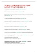 NURS 231 PATHOPHYS FINAL EXAM LATEST UPDATE GRADED A&plus;&period;