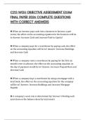 C213 WGU OBJECTIVE ASSESSMENT EXAM FINAL PAPER 2026 COMPLETE QUESTIONS WITH CORRECT ANSWERS