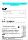 AQA GCSE – COMPUTER SCIENCE-Paper 1 Computational thinking and programming skills - Python- May 2025 - Question Paper and Marking Scheme Merged