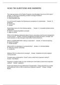 HCAD 760 QUESTIONS AND ANSWERS