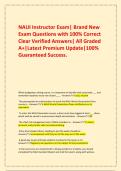   NAUI Instructor Exam&vert; Brand New Exam Questions with 100&percnt; Correct Clear Verified Answers&vert; All Graded A&plus;&vert;Latest Premium Update&vert;100&percnt; Guaranteed Success&period;