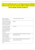 CRCR &lpar;Certified Revenue Cycle Representative&rpar; Multiple Choice Exam with All Correct & 100&percnt; Verified Answers&vert; Latest Update&vert; Already Graded A&plus;