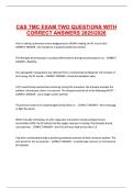 C&S TMC EXAM TWO QUESTIONS WITH CORRECT ANSWERS 20252026&period;