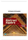SOLUTION MANUAL First Course in Abstract Algebra A 8th Edition by John B&period; Fraleigh All Chapters Full Complete