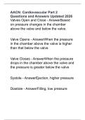 AACN&colon; Cardiovascular Part 2 Questions and Answers Updated 2026