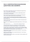 FAC-C CERTIFICATION EXAM REVIEW QUESTIONS AND ANSWERS