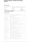 CBAD 202 Final Exam &ndash; Questions With Complete Solutions