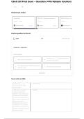 CBAD 201 Final Exam &ndash; Questions With Reliable Solutions