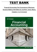 Test Bank &ndash; Financial Accounting&colon; The Cornerstone of Business Decision Making&comma; 6th Edition by Jay Rich&comma; Jeffrey Jones & Maryanne Myers &vert; Chapters 1&ndash;12