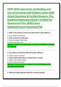 FDNY W42 Supervision of Handling and Use of Corrosives and Oxidizers Exam With Actual Questions & Verified Answers&comma; Plus Explained Rationales&sol;Expert Verified For Guaranteed Pass 2026&sol;Latest Updated&sol;Instant Download Pdf
