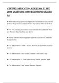 CERTIFIED MEDICATION AIDE EXAM SCRIPT 2026 QUESTIONS WITH SOLUTIONS GRADED A&plus;