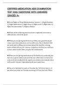 CERTIFIED MEDICATION AIDE EXAMINATION TEST 2026 QUESTIONS WITH ANSWERS GRADED A&plus;