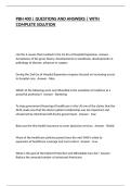 PBH 400 &vert; QUESTIONS AND ANSWERS &vert; WITH COMPLETE SOLUTION