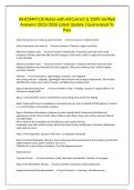 IAHCSMM CIS Notes with All Correct & 100&percnt; Verified Answers&vert;2025&sol;2026 Latest Update &vert;Guaranteed To Pass