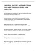 WGU C100 OBJECTIVE ASSESSMENT EXAM FULL QUESTIONS AND ANSWERS 2026 GRADED A&plus;