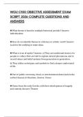 WGU C100 OBJECTIVE ASSESSMENT EXAM SCRIPT 2026 COMPLETE QUESTIONS AND ANSWERS