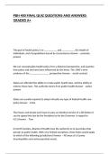 PBH 400 FINAL QUIZ QUESTIONS AND ANSWERS GRADED A&plus;