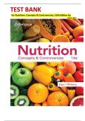 TEST BANK for Nutrition&colon; Concepts & Controversies&comma; 16th Edition by Frances Sizer and Ellie Whitney &vert;fully covered&vert; ALL CHAPTERS 