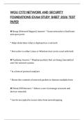 WGU C172 NETWORK AND SECURITY FOUNDATIONS EXAM STUDY SHEET 2026 TEST PAPER