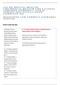 ATI RN MENTAL HEALTH CMS EXAM &vert; QUESTIONS AND VERIFIED  ANSWERS&vert; 100&percnt; CORRECT&vert; GRADE A &vert; LATEST EXAM 