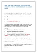 WEST COAST EMT BLOCK 1 EXAM &ndash; QUESTIONS AND ANSWERS &vert; VERIFIED AND WELL DETAILED ANSWERS &vert; PLUS RATIONALES &vert; DOWNLOAD AND PASS &vert; LATEST EXAM UPDATE 2026&sol;2027