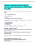 Advanced Health Assessment Midterm &ndash; Review of Quiz Questions &vert; Latest 2025&sol;2026  Exam Prep