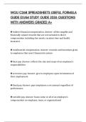 WGU C268 SPREADSHEETS USEFUL FORMULA GUIDE EXAM STUDY GUIDE 2026 QUESTIONS WITH ANSWERS GRADED A&plus;