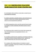 WGU C483 CERTIFICATION EVALUATION EXAMS EXAM STUDY GUIDE UPDATED 2026&period;