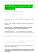 BLAW 210 Exam 2 Griffeath- WSU Test Questions with Correct Answers 2025-2026 Updated&period;