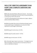 WGU C787 OBJECTIVE ASSESSMENT EXAM SCRIPT 2026 COMPLETE QUESTIONS AND ANSWERS