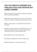 WGU C787 OBJECTIVE ASSESSMENT FINAL PAPER 2026 ACTUAL EXAM QUESTIONS WITH CORRECT ANSWERS